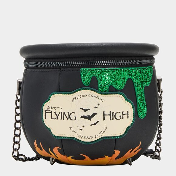 Betsey Johnson Kitsch Feelin Popular Black Witches Caludron NWT - Picture 1 of 9
